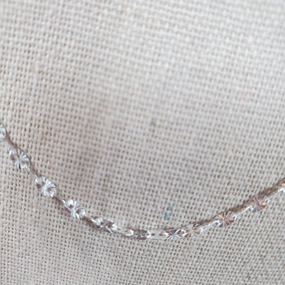 2 mm Diamond cut Mariner link necklace